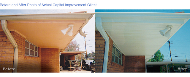 Before and After Capital Improvement Soffit and Fascia