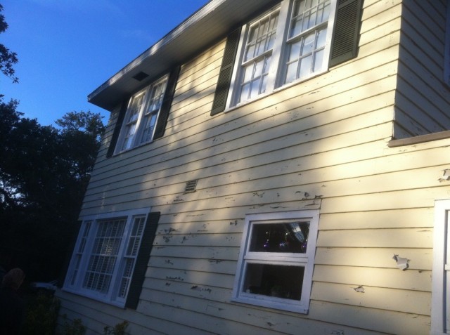 HARDIE BOARD SIDING - before picture