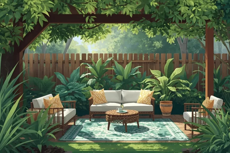 Green Shaded Backyard