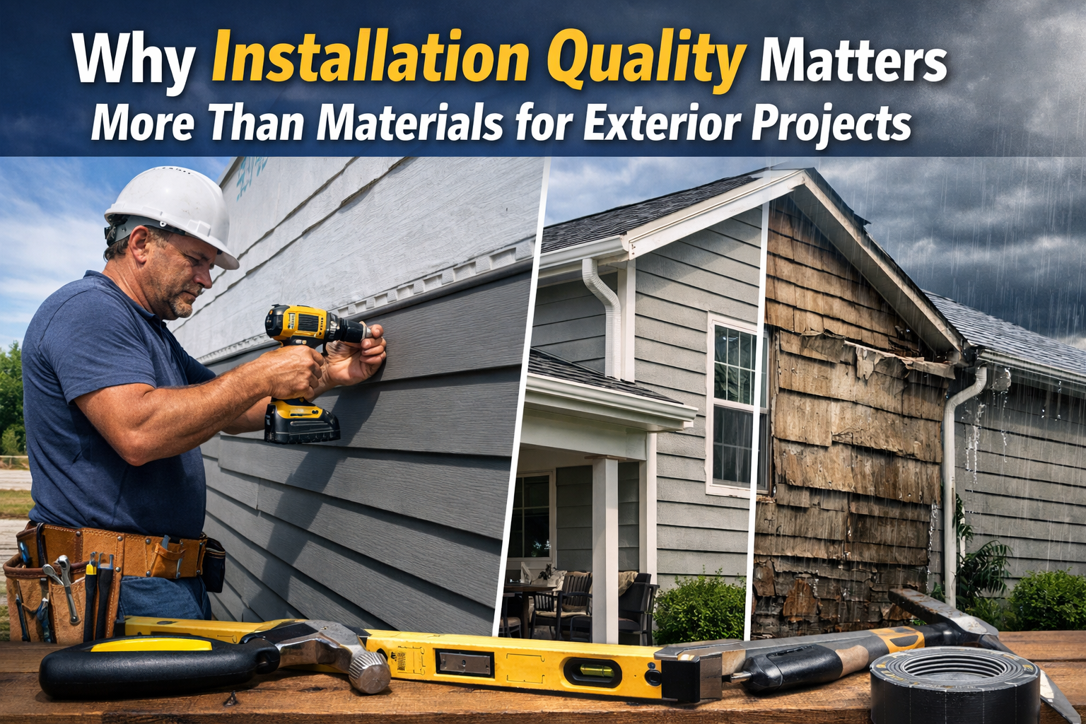 Why Installation Quality Matters More Than Materials for Exterior Projects