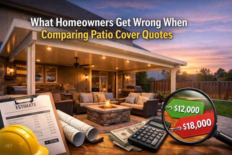 What Homeowners Get Wrong When Comparing Patio Cover Quotes