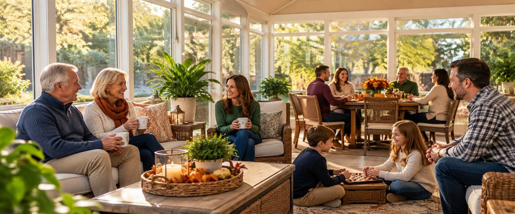Planning a Sunroom for Holiday Gatherings and Family Visits
