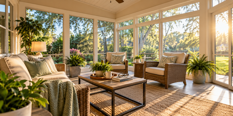 How to Design a Sunroom for Morning Coffee, Reading, and Quiet Time